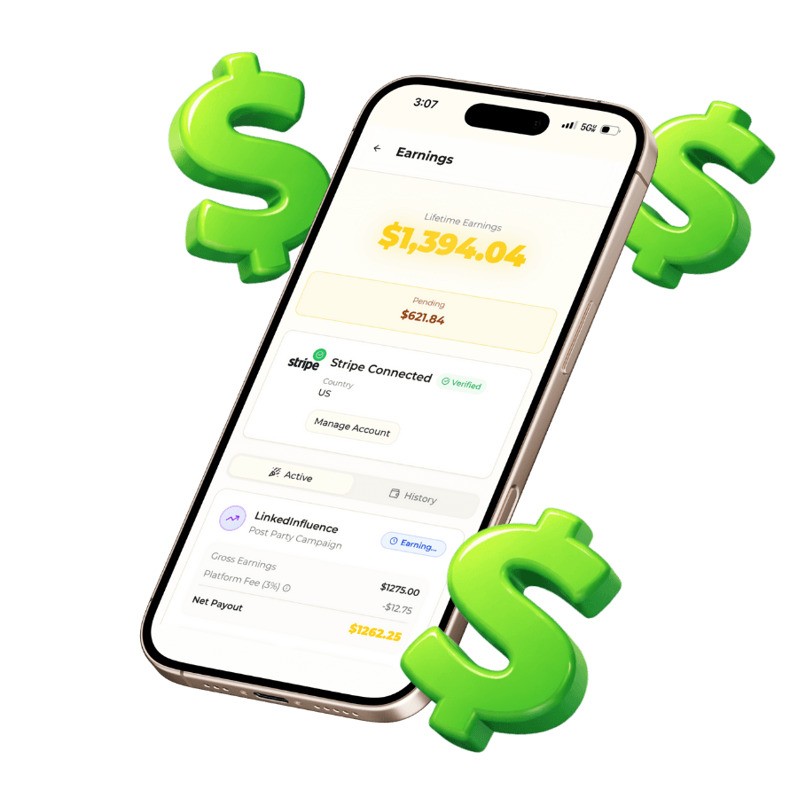 ContentCraze creator app on iPhone